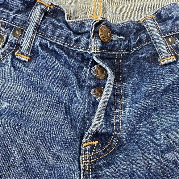 Abercrombie & Fitch button fly slim straight distressed jeans 30 X 30 - Picture 12 of 16